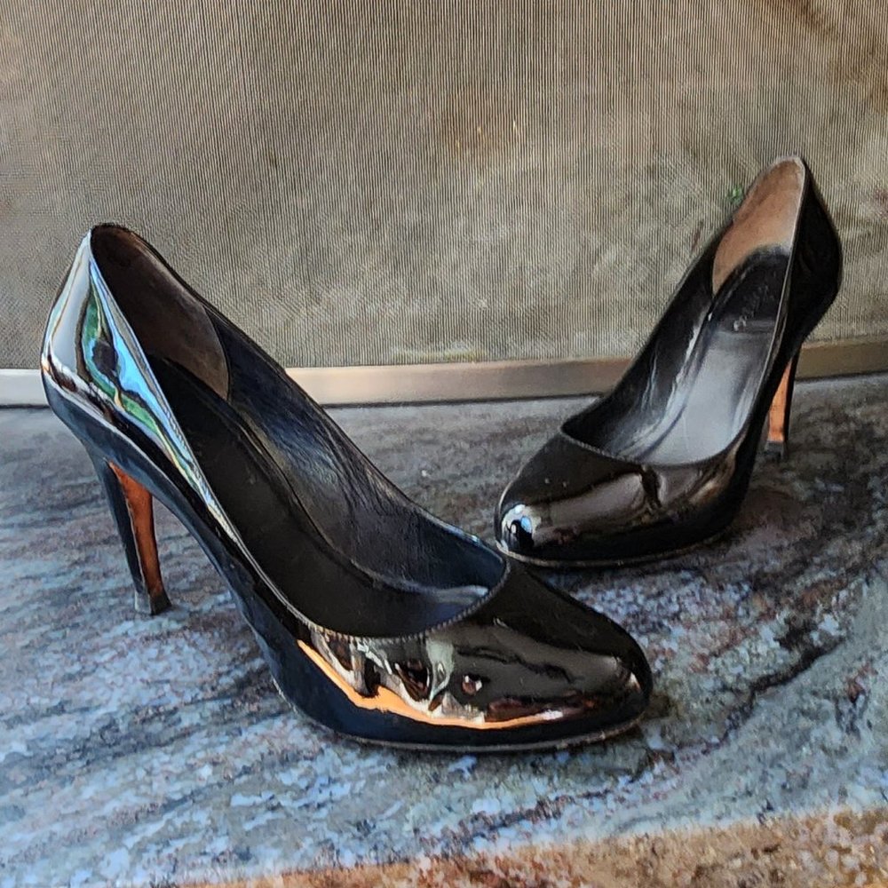 Cole Haan Nike Air Black Patent Leather Pumps Size 8B